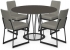 Calypso DT with Tuscan Glass Top and Zola Chairs by AMISCO