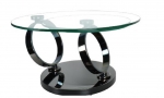 Ring Swivel Coffee Table in Black Nickel by Creative